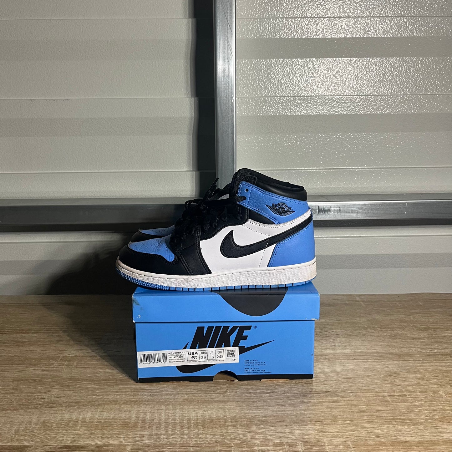 Size 6.5Y - AJ 1 Retro High University Blue UNC Toe