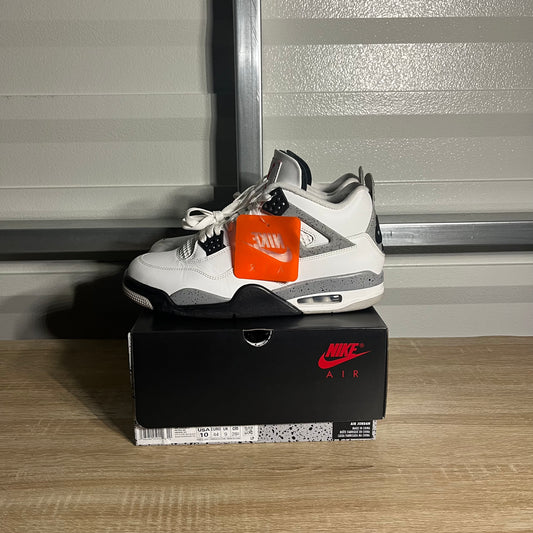 Size 10 - AJ 4 Retro White Cement