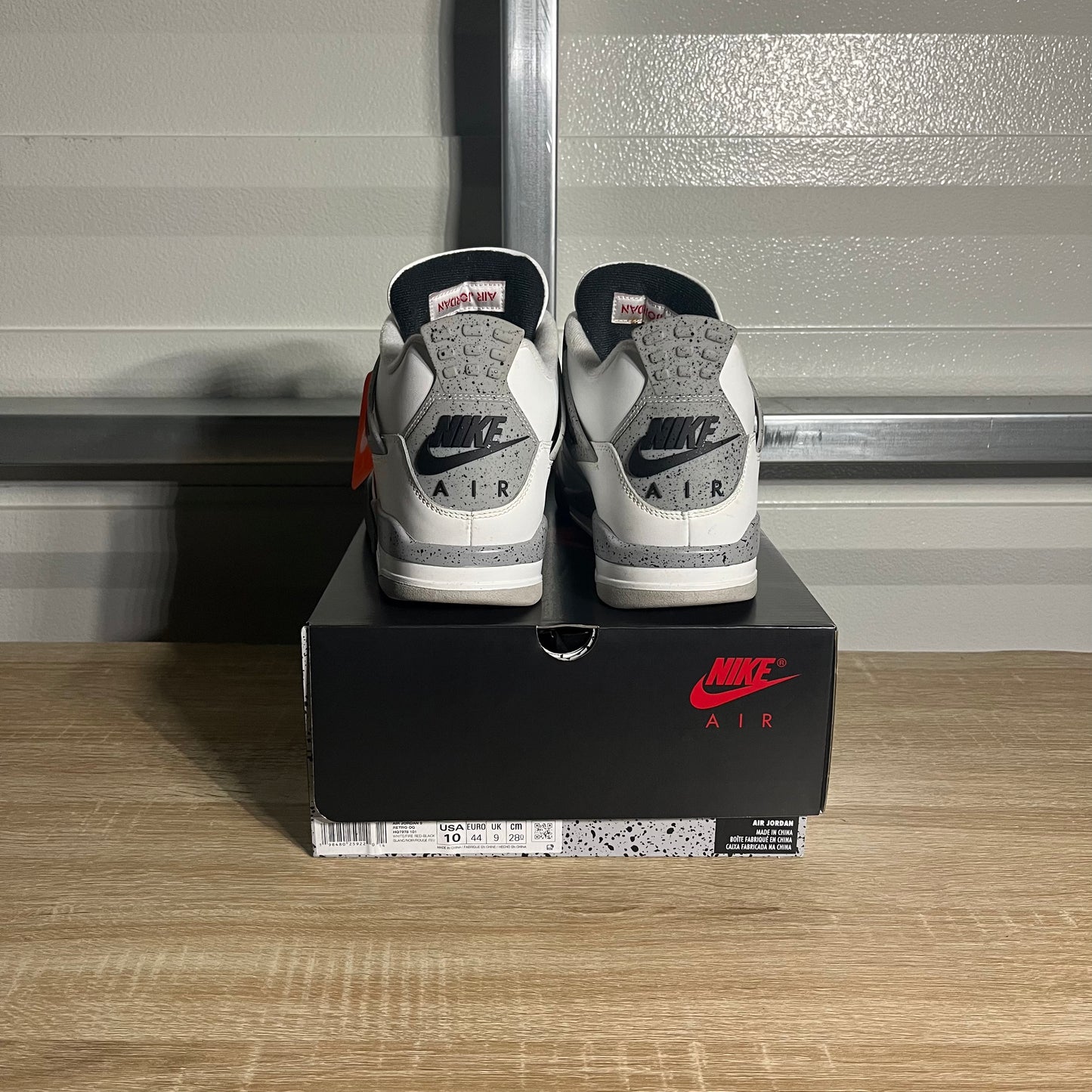 Size 10 - AJ 4 Retro White Cement