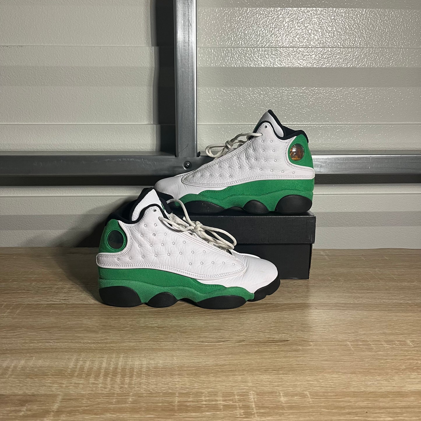 Size 5Y - AJ 13 Retro White Lucky Green
