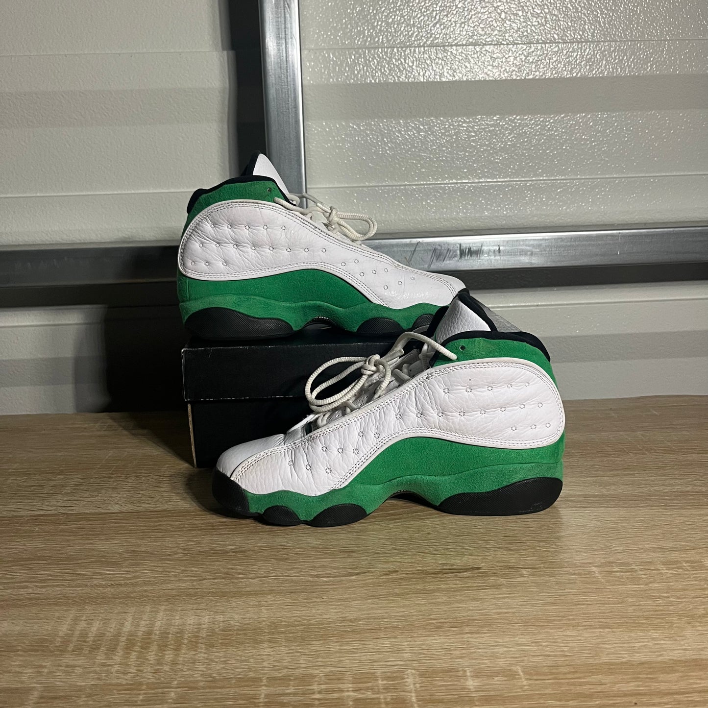 Size 5Y - AJ 13 Retro White Lucky Green