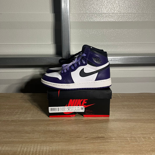 Size 5Y - AJ 1 Retro High Court Purple White