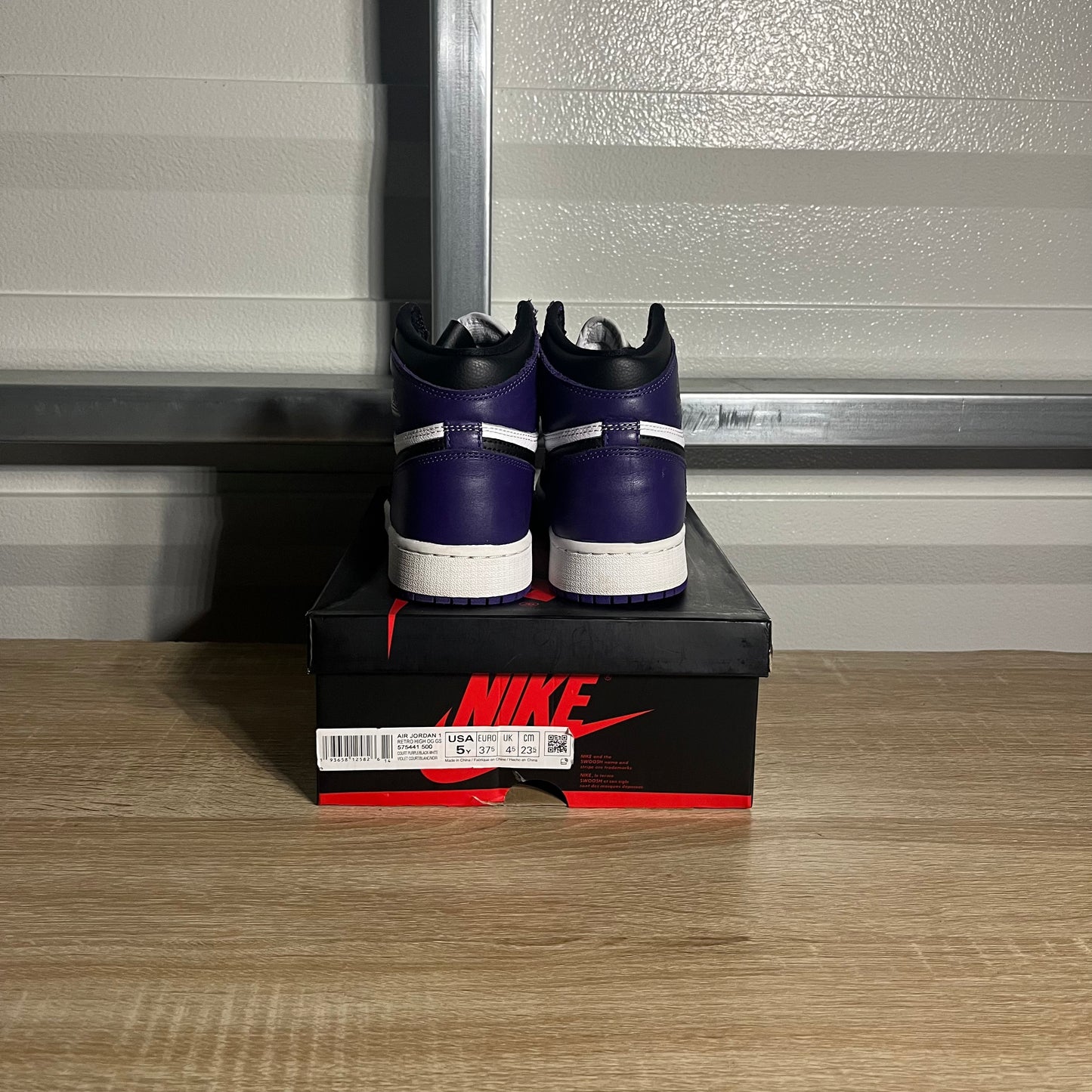 Size 5Y - AJ 1 Retro High Court Purple White