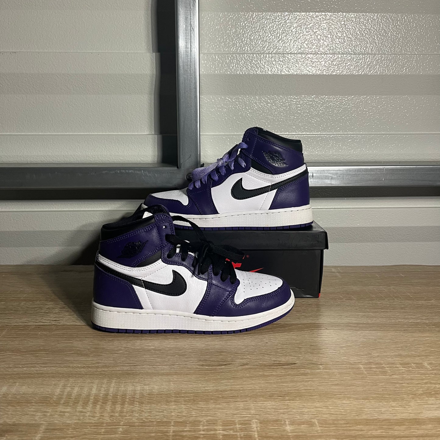 Size 5Y - AJ 1 Retro High Court Purple White