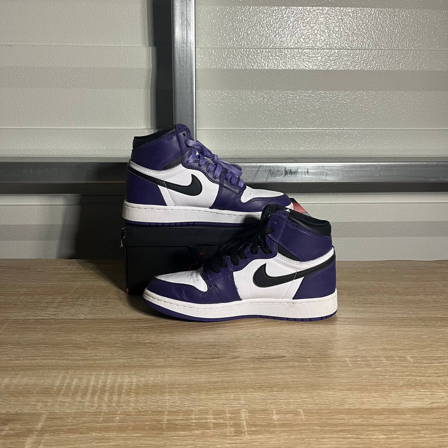 Size 5Y - AJ 1 Retro High Court Purple White