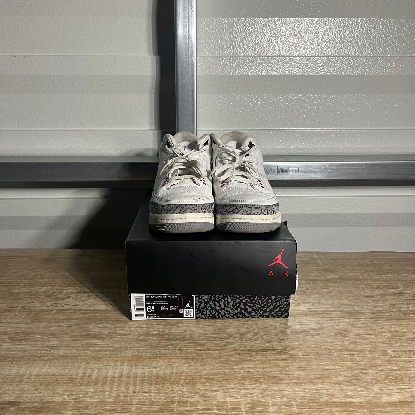 Size 6.5Y - AJ 3 Retro White Cement Reimagined