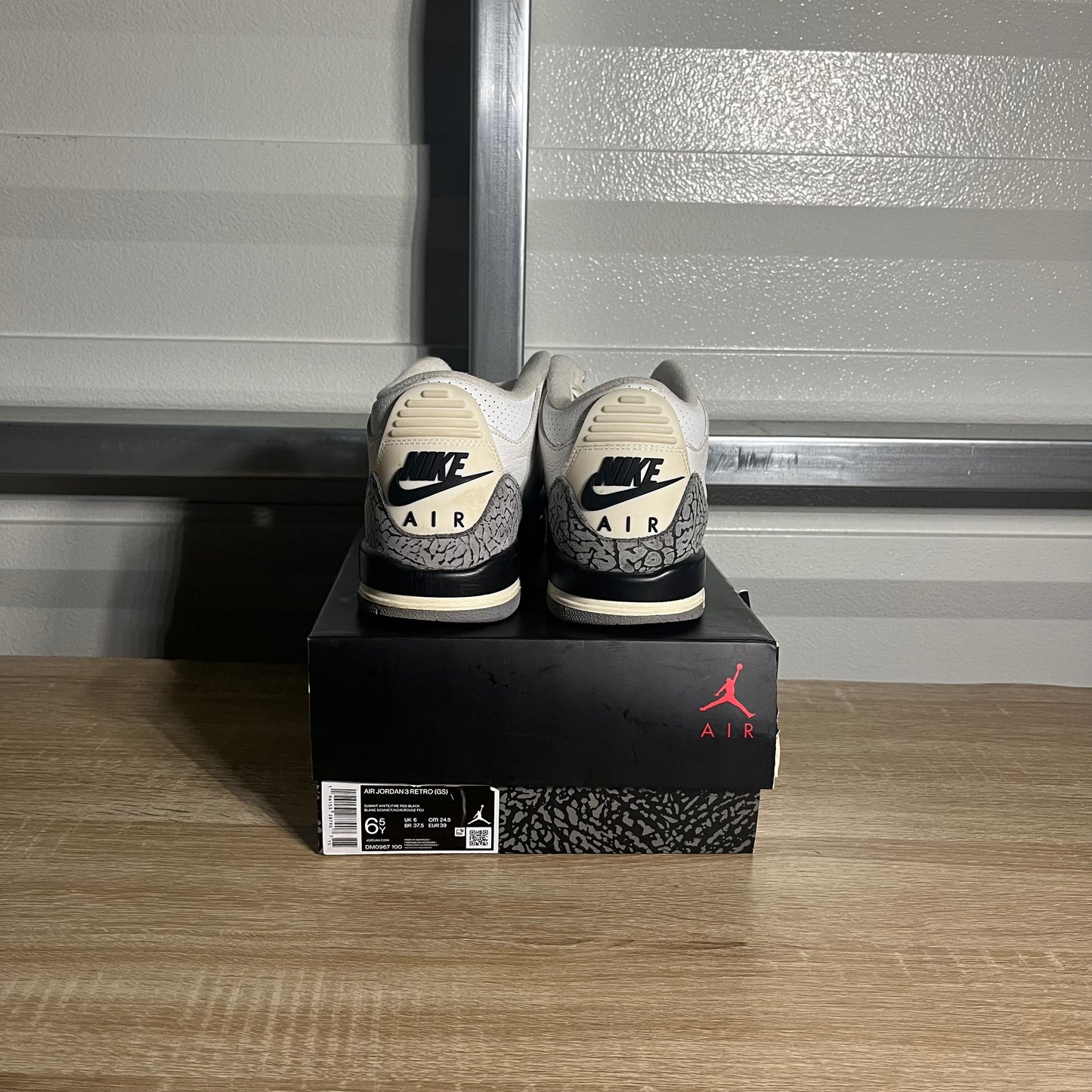 Size 6.5Y - AJ 3 Retro White Cement Reimagined