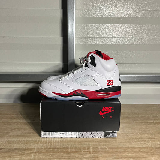 Size 11.5 - AJ 5 Retro Fire Red Black Tongue