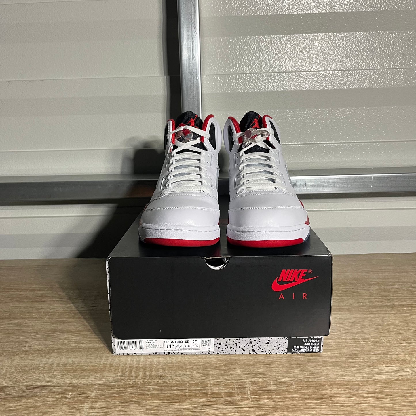 Size 11.5 - AJ 5 Retro Fire Red Black Tongue