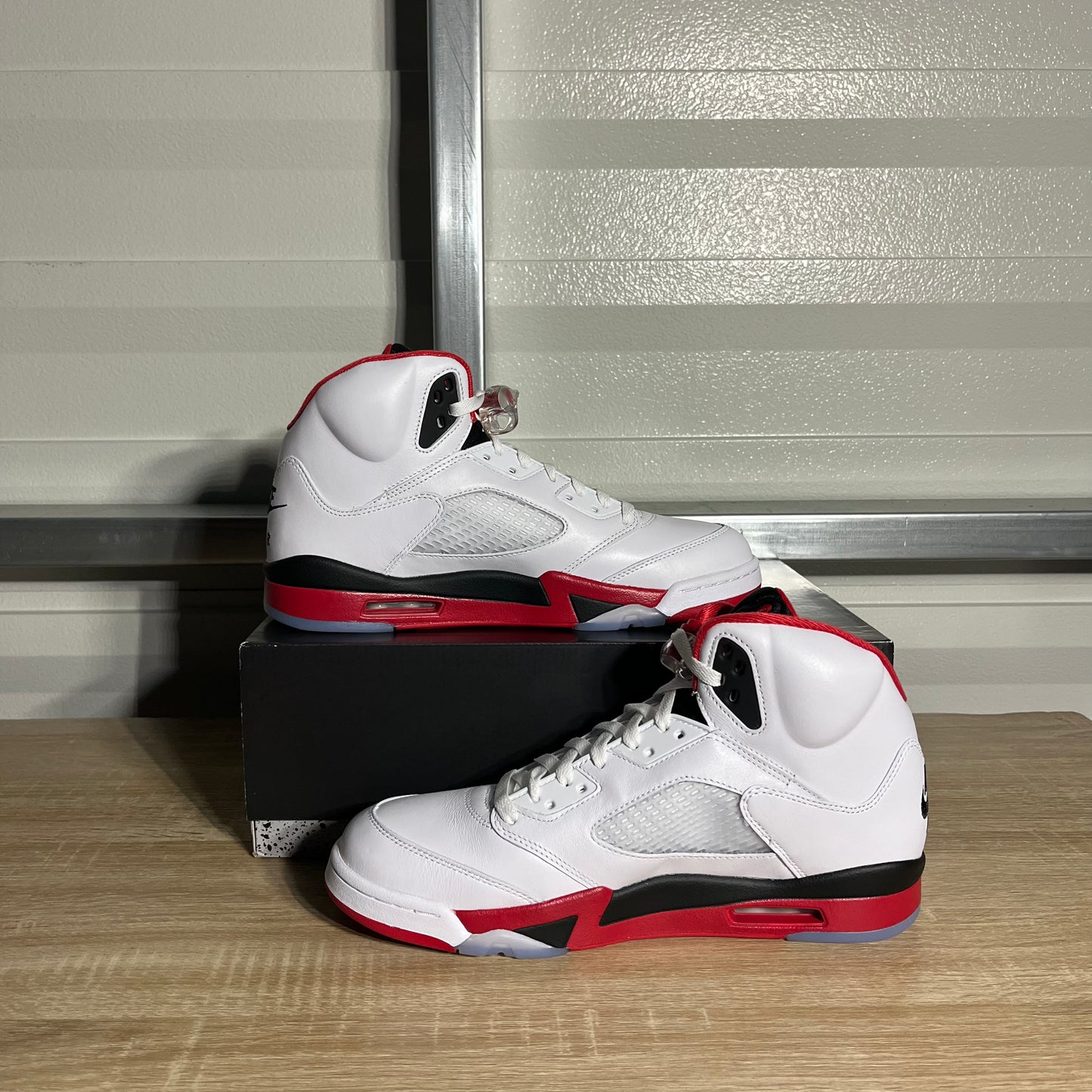 Size 11.5 - AJ 5 Retro Fire Red Black Tongue