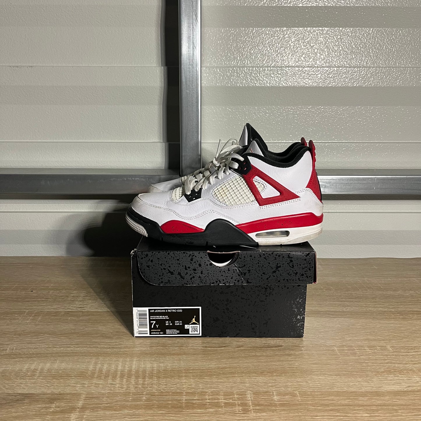 Size 7Y - AJ 4 Retro Red Cement