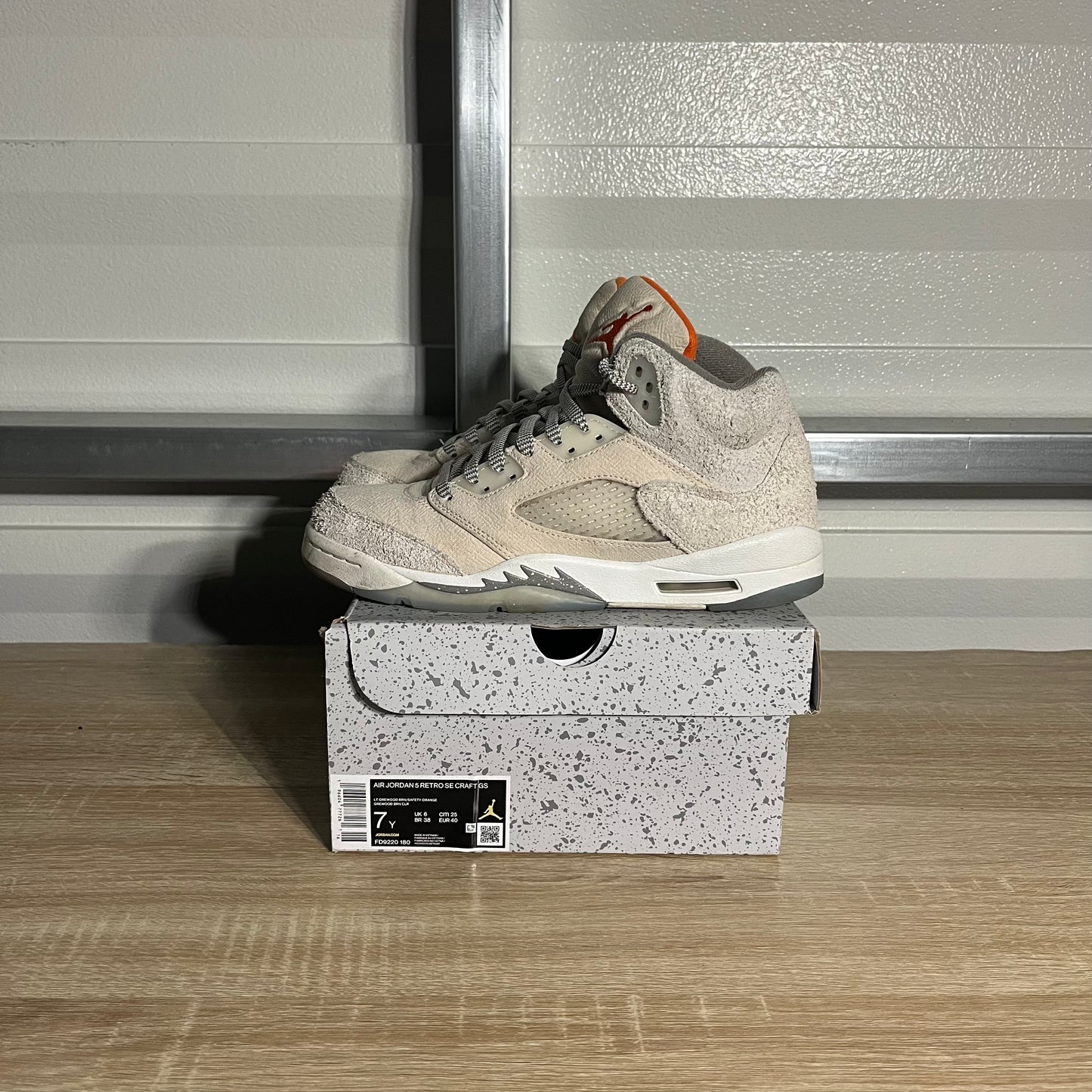 Size 7Y - AJ 5 Retro Craft Orewood Brown