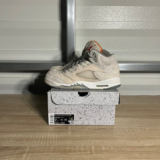 Size 7Y - AJ 5 Retro Craft Orewood Brown