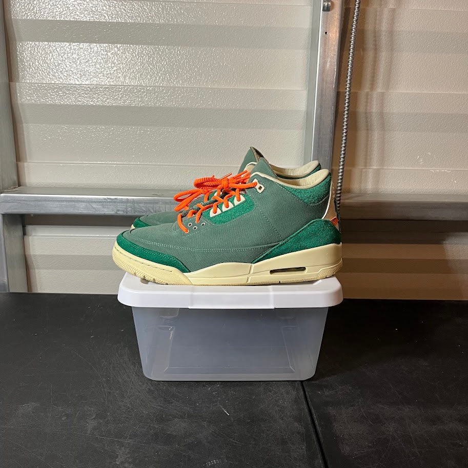 Size 12W - AJ 3 Retro Nina Chanel Abney Green