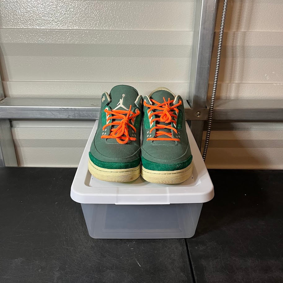 Size 12W - AJ 3 Retro Nina Chanel Abney Green