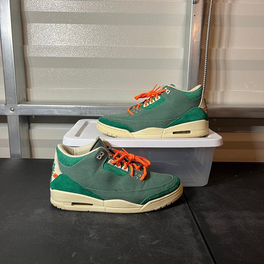 Size 12W - AJ 3 Retro Nina Chanel Abney Green