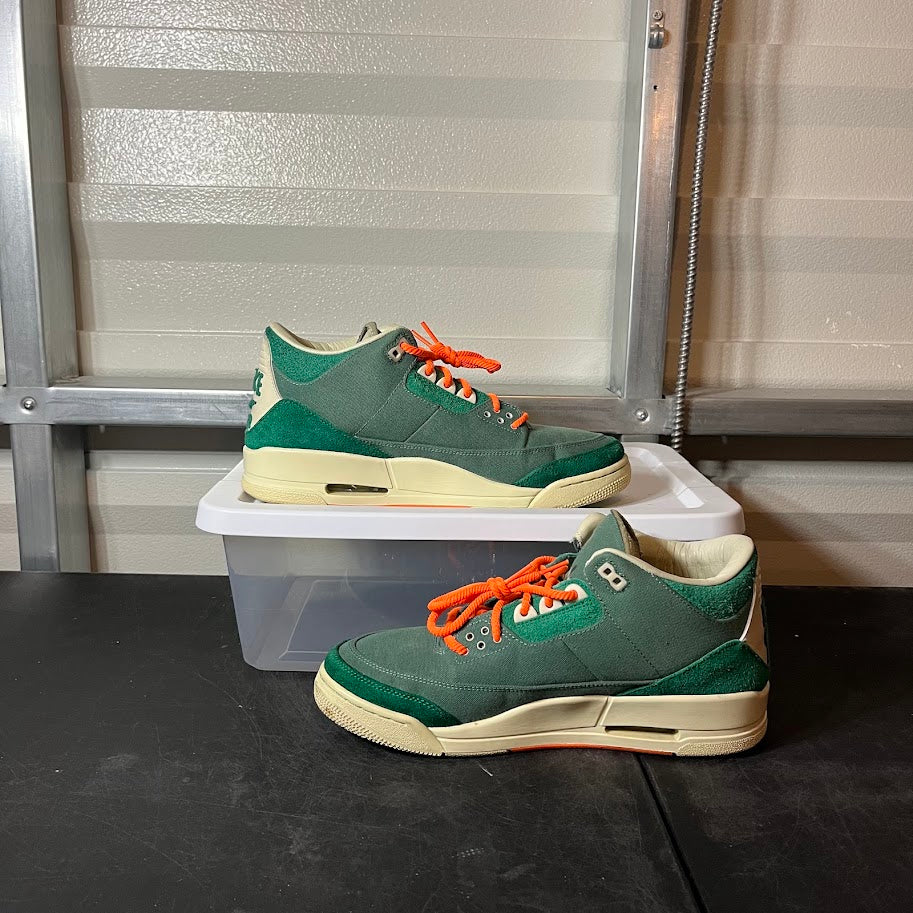 Size 12W - AJ 3 Retro Nina Chanel Abney Green