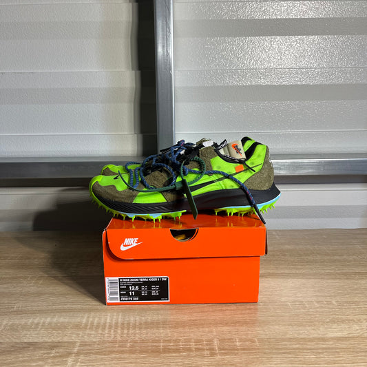 Size 12.5W - Zoom Terra Kiger 5 Off White Electric Green