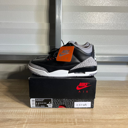 Size 11.5 - AJ 3 Retro Black Cement