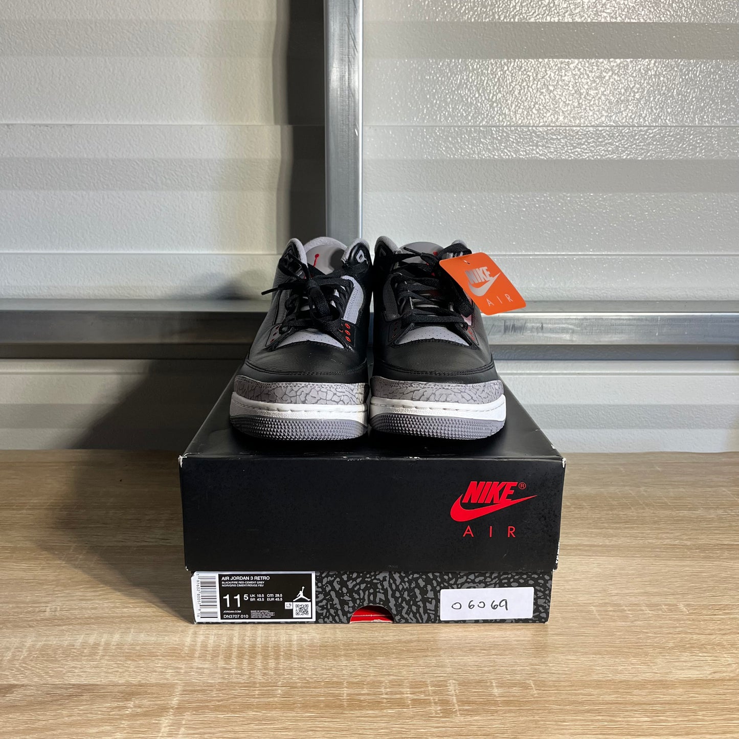 Size 11.5 - AJ 3 Retro Black Cement