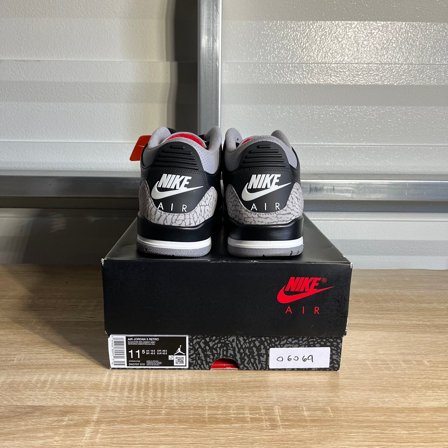 Size 11.5 - AJ 3 Retro Black Cement