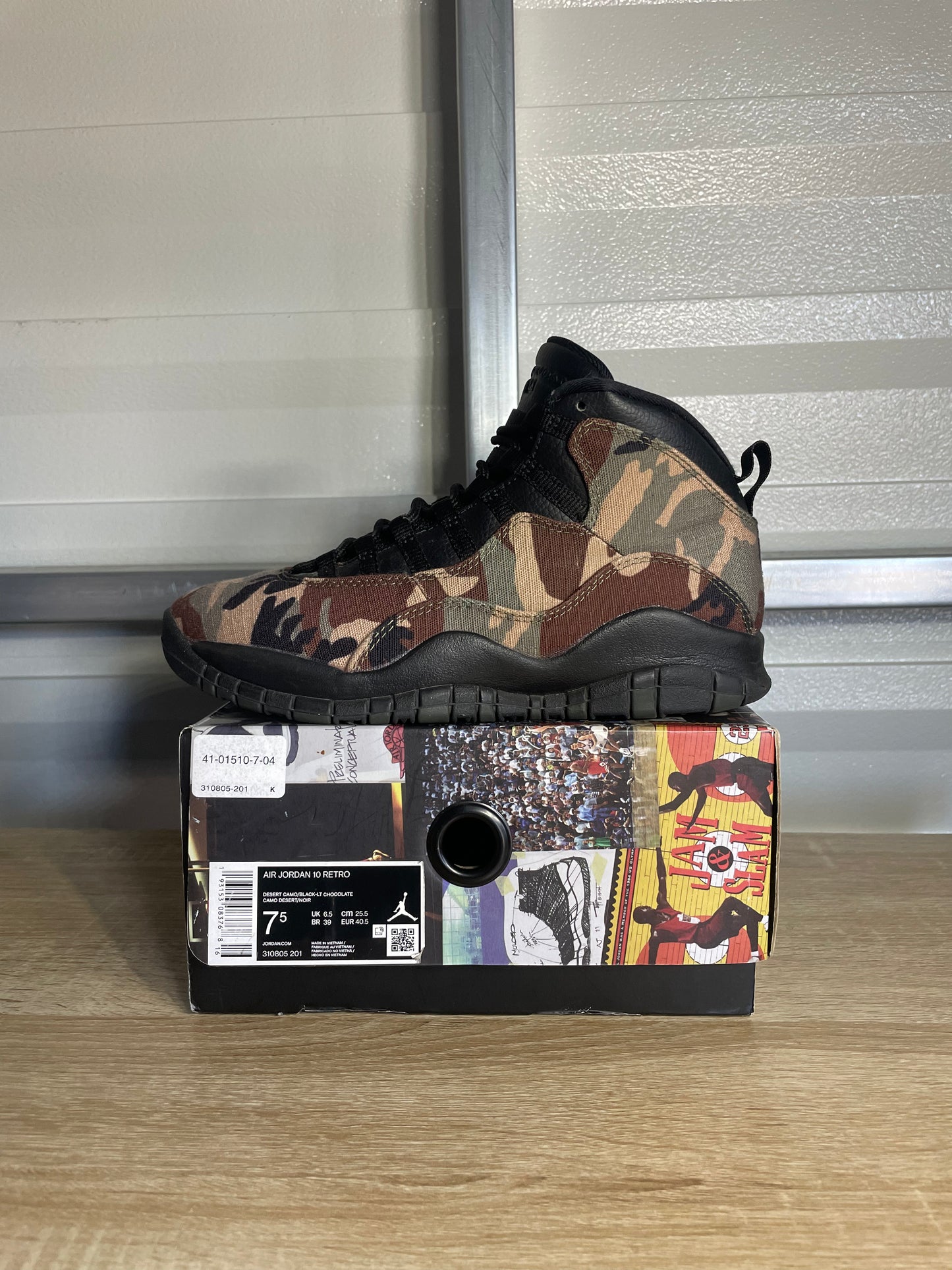 Size 7.5 - AJ 10 Retro Woodland Camo Black