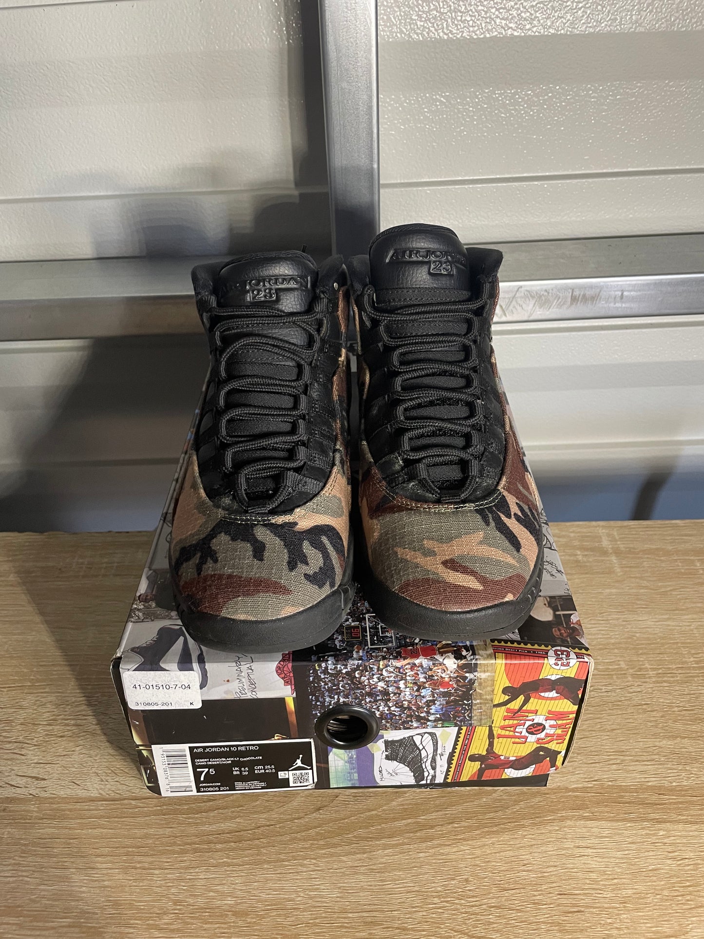 Size 7.5 - AJ 10 Retro Woodland Camo Black