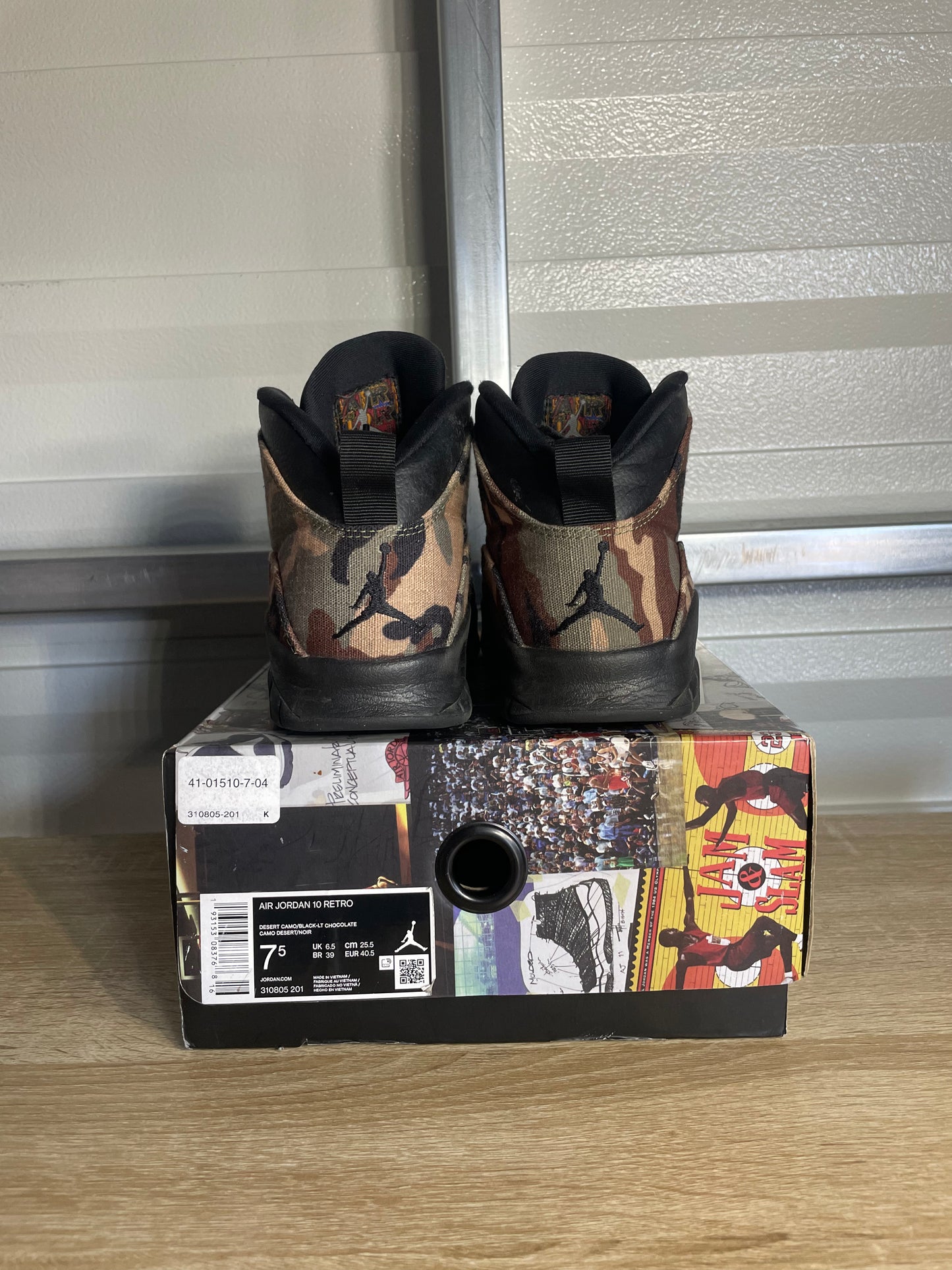 Size 7.5 - AJ 10 Retro Woodland Camo Black