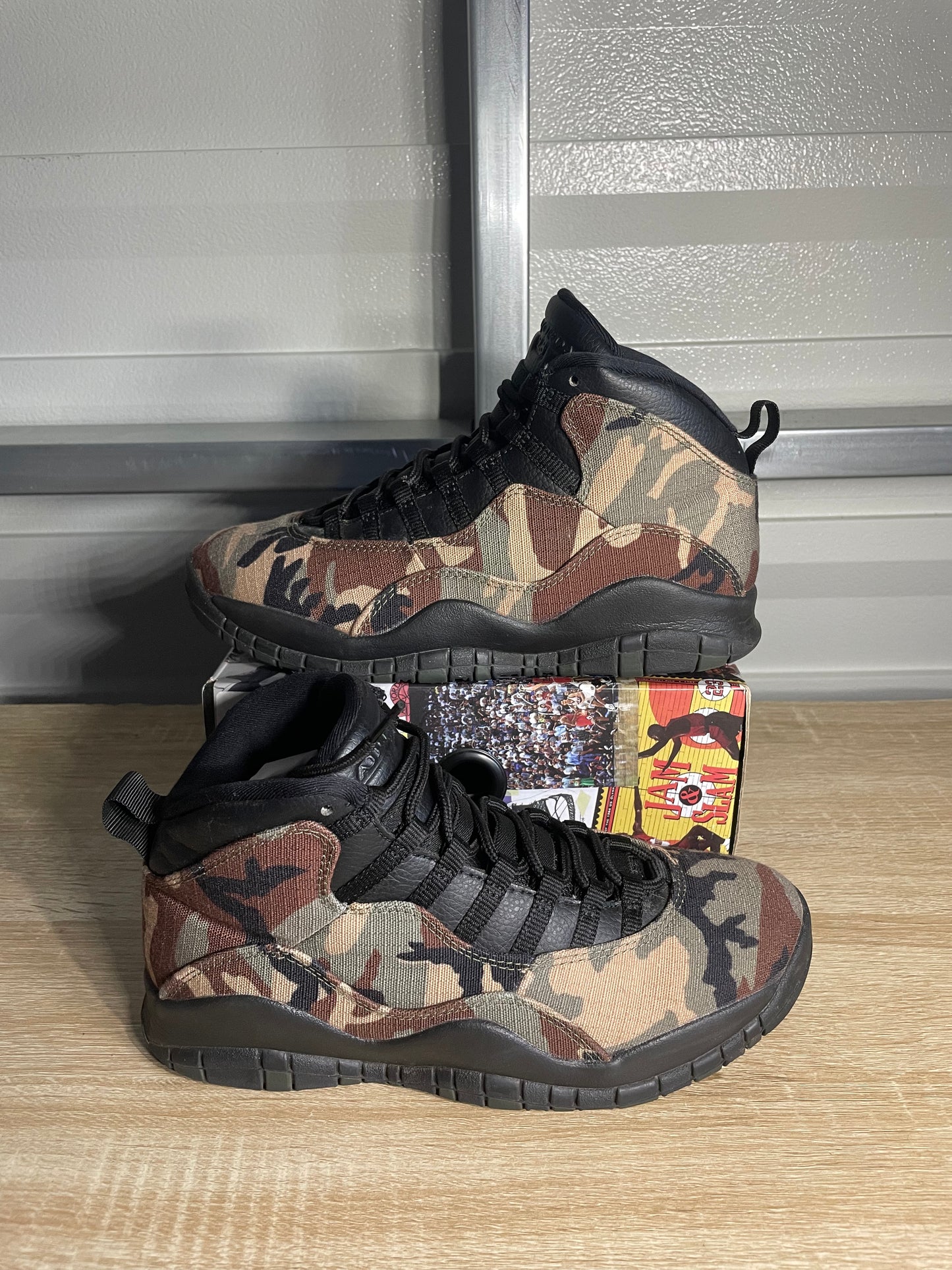 Size 7.5 - AJ 10 Retro Woodland Camo Black