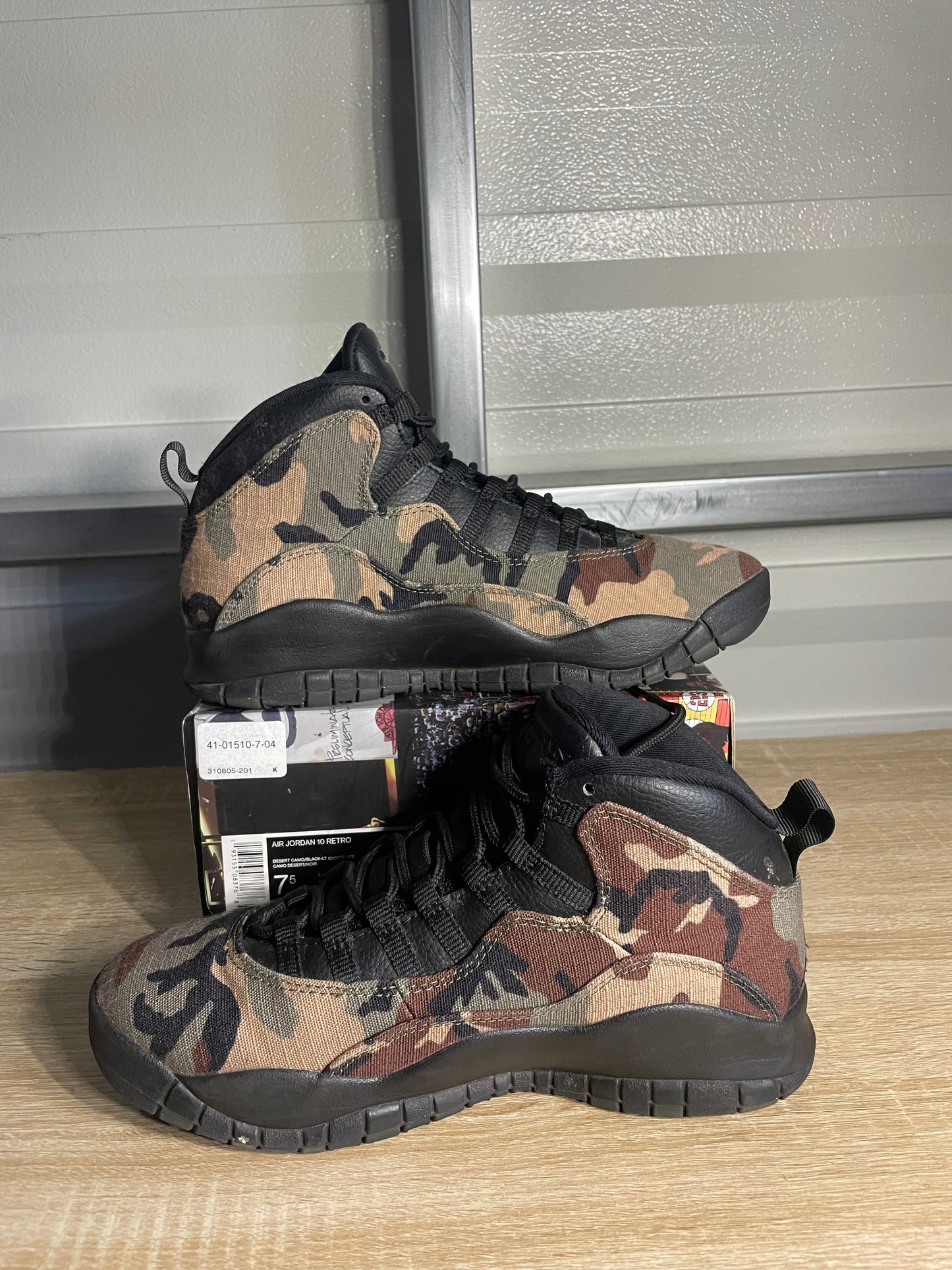 Size 7.5 - AJ 10 Retro Woodland Camo Black