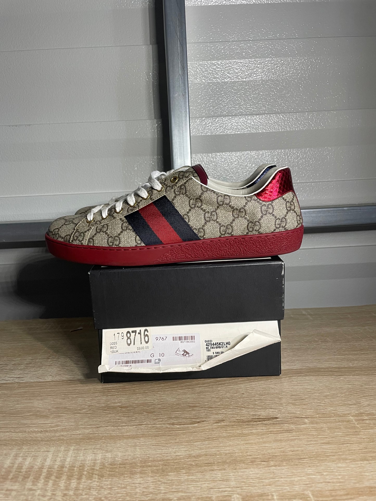 Size 11 - Gucci Ace GG Supreme Red