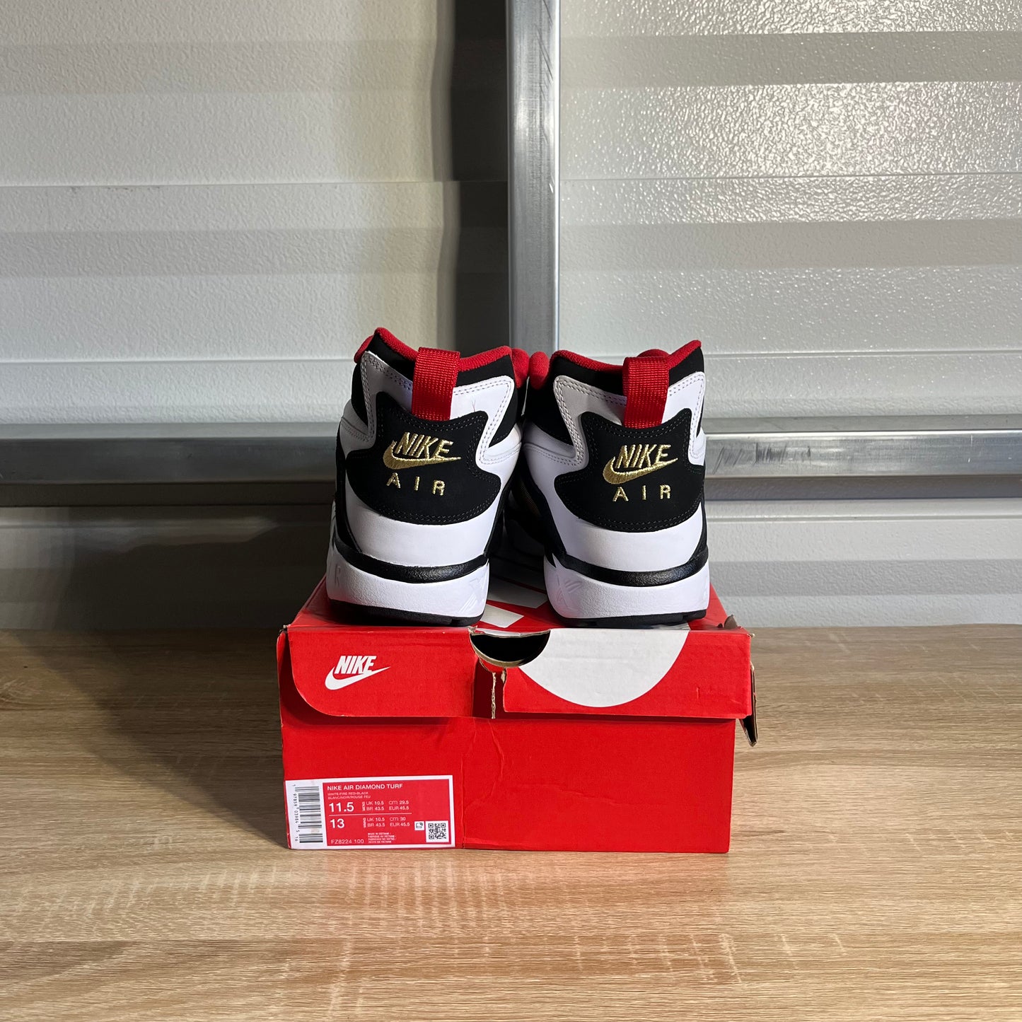 Size 11.5 - Air Diamond Turf 49ers White Fire Red Black