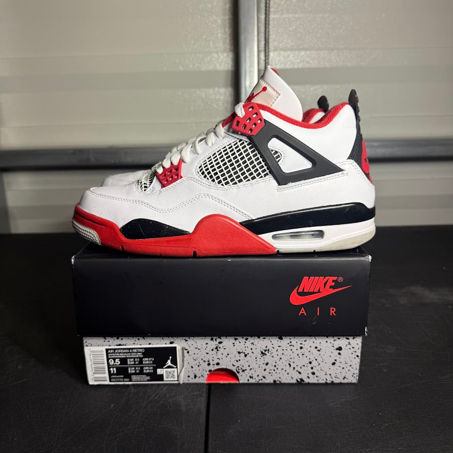 Size 9.5 - AJ 4 Retro Fire Red