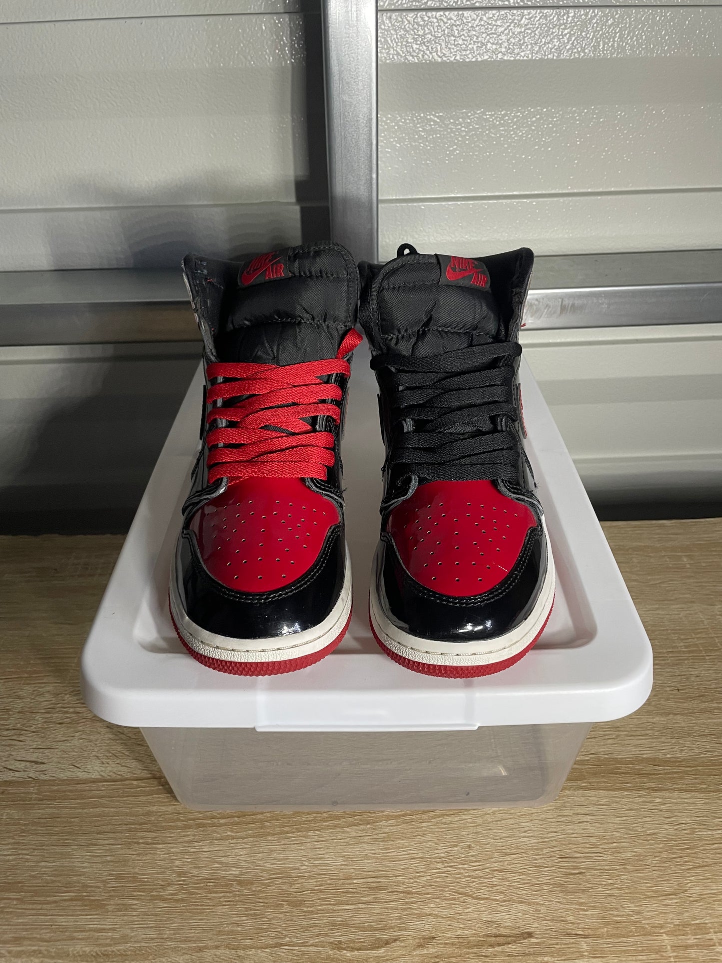 Size 7Y - AJ 1 Retro High Patent Bred