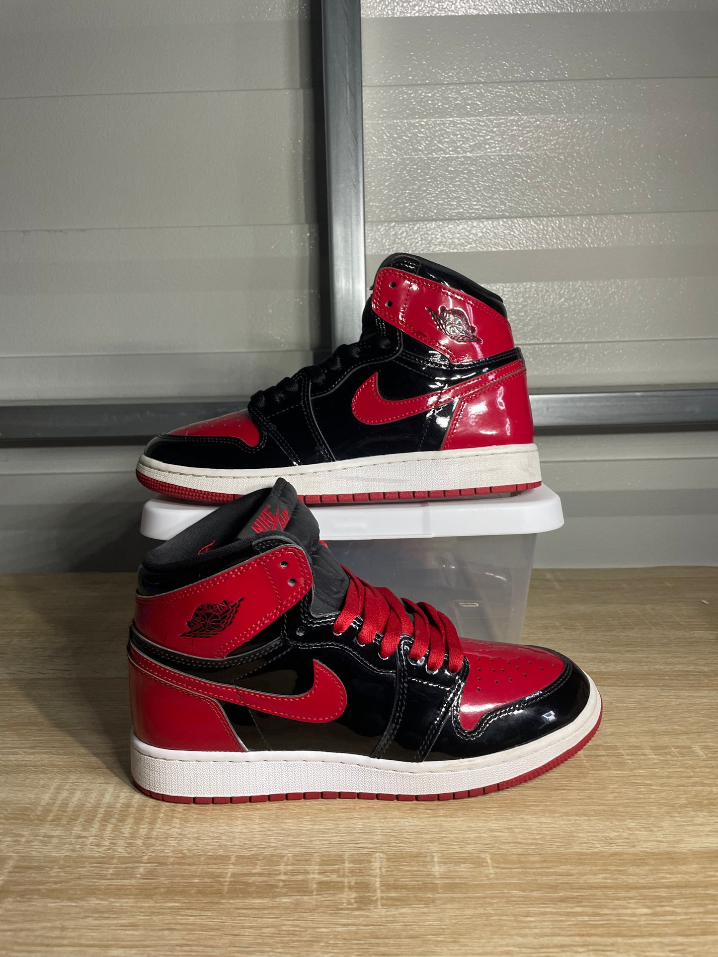 Size 7Y - AJ 1 Retro High Patent Bred
