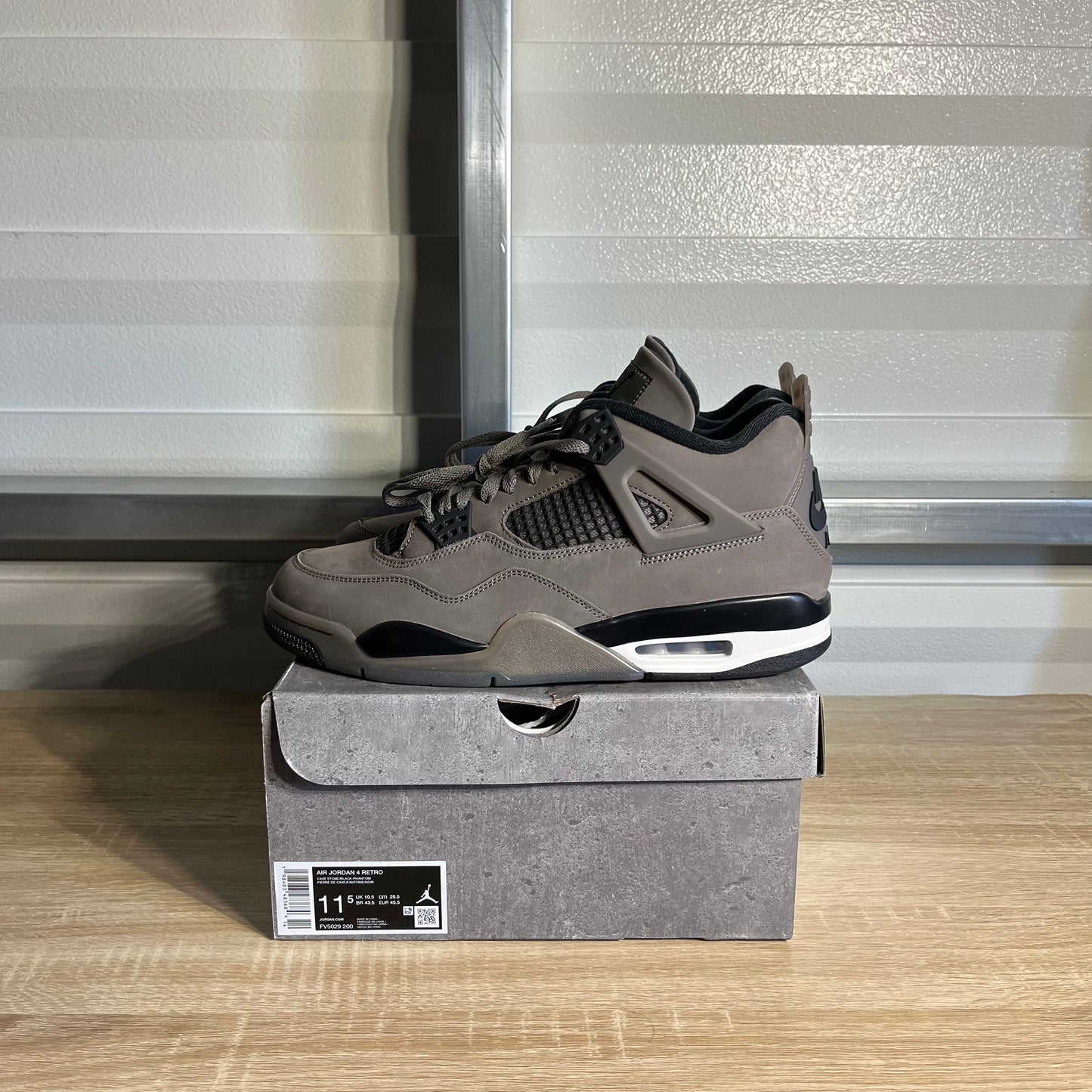 Size 11.5 - AJ 4 Retro Cave Stone and Black