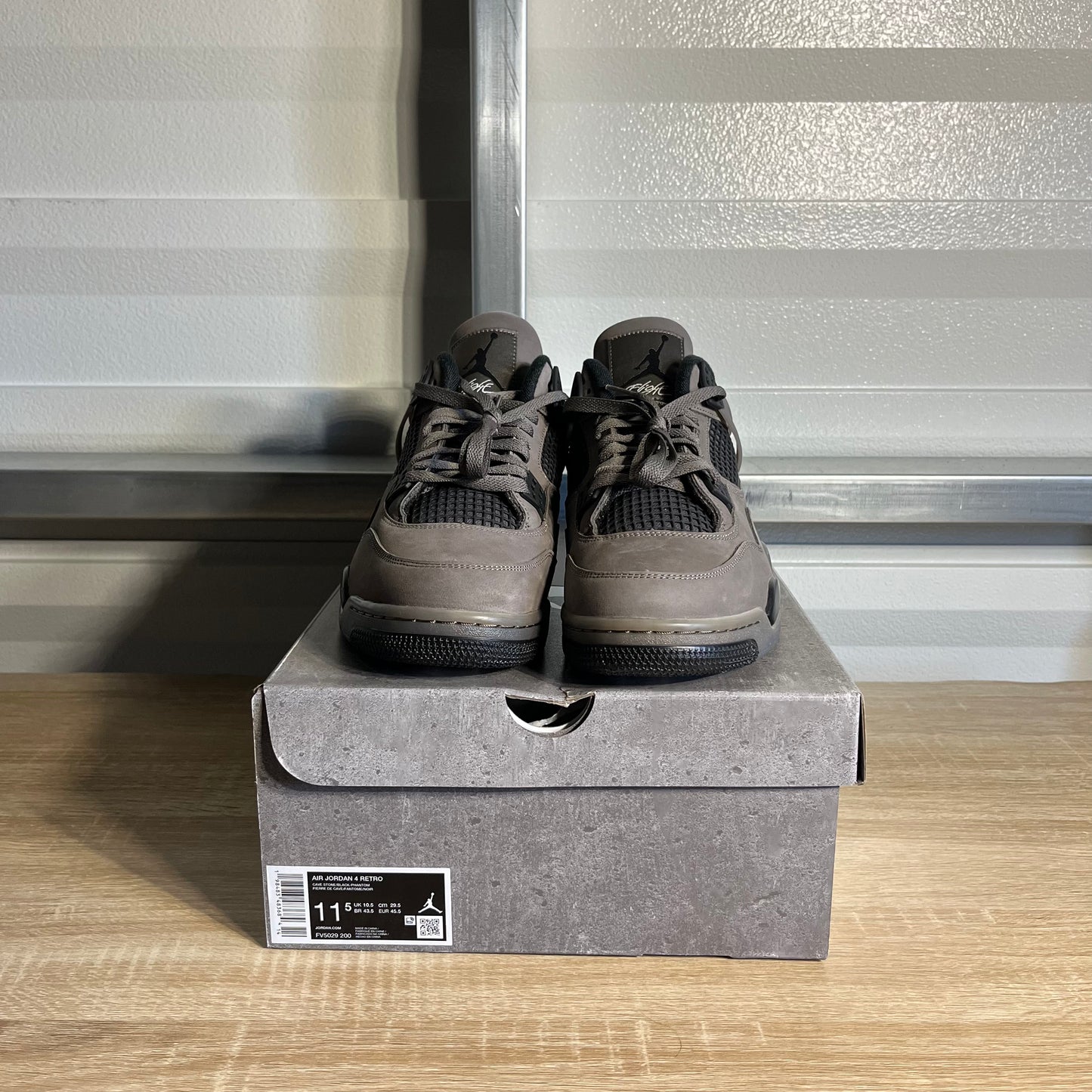 Size 11.5 - AJ 4 Retro Cave Stone and Black