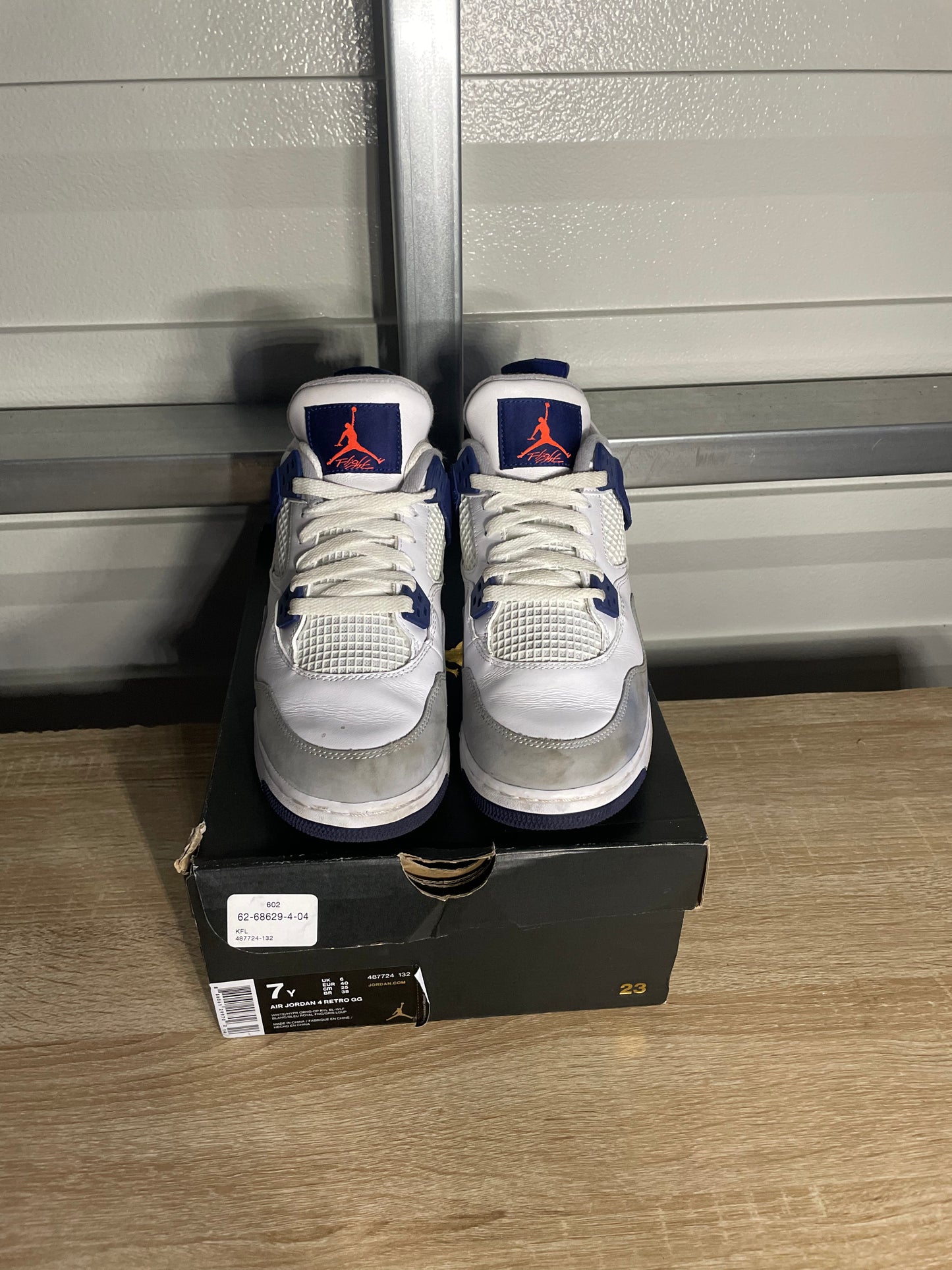 Size 7Y - AJ 4 Retro Deep Royal Blue