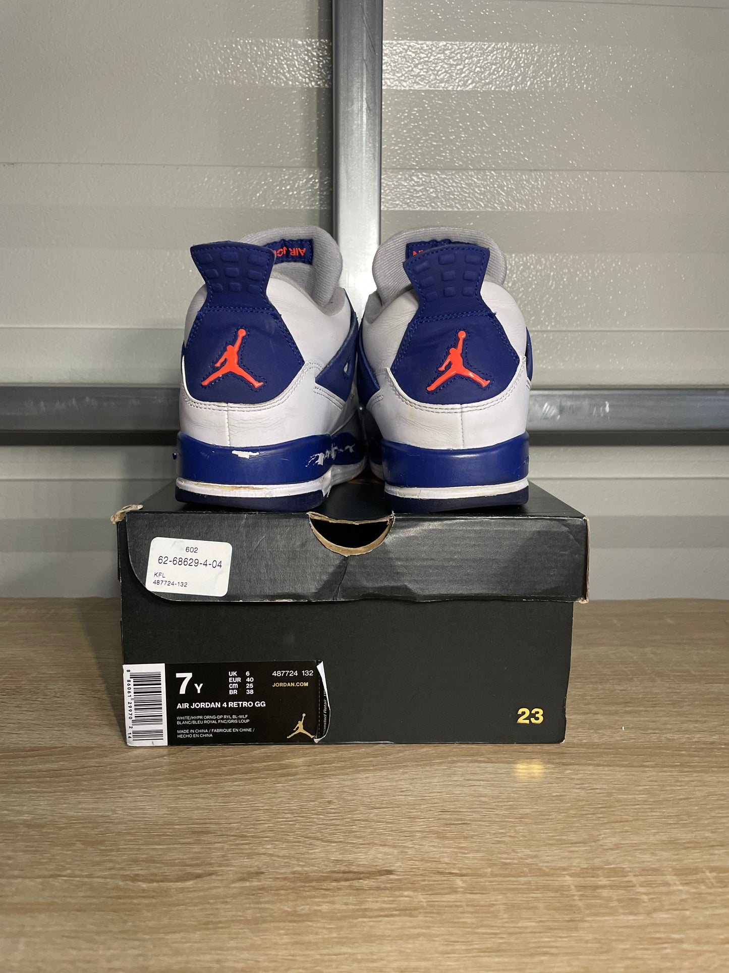 Size 7Y - AJ 4 Retro Deep Royal Blue