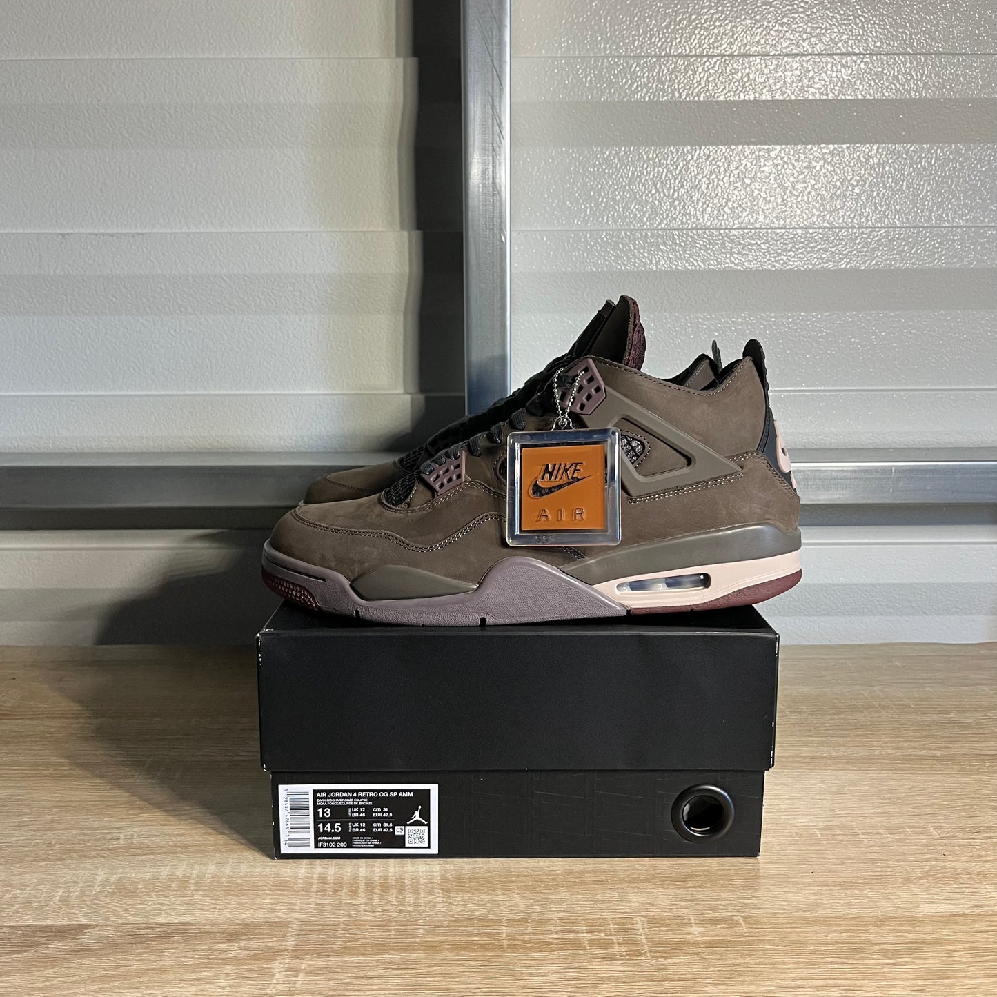 Size 13 - AJ 4 Retro A Ma Maniére Dark Mocha