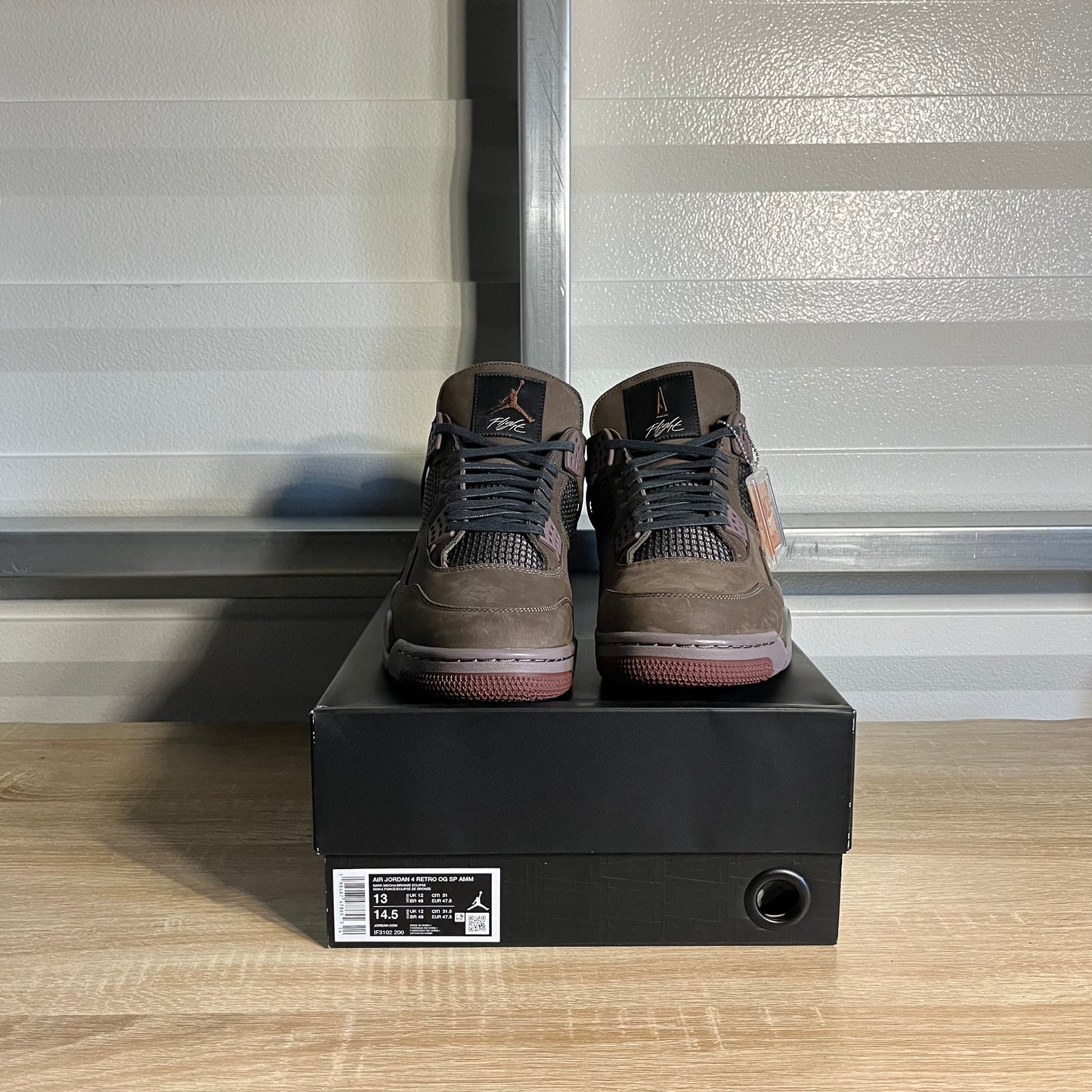 Size 13 - AJ 4 Retro A Ma Maniére Dark Mocha