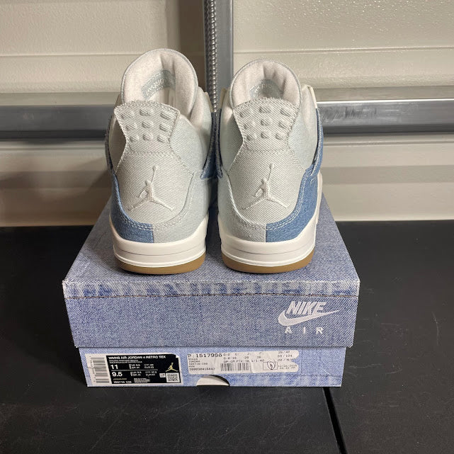 Size 11W - AJ 4 Retro Worn Blue