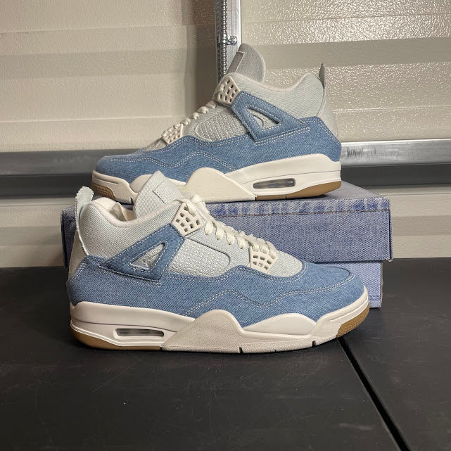 Size 11W - AJ 4 Retro Worn Blue