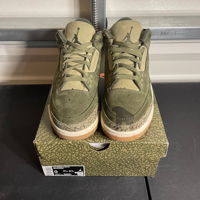 Size 9 - AJ 3 Retro Medium Olive