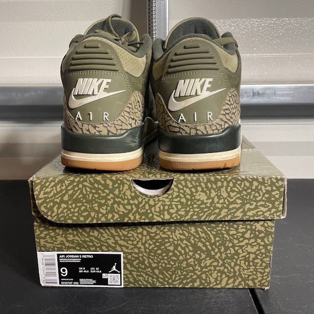 Size 9 - AJ 3 Retro Medium Olive
