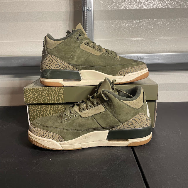 Size 9 - AJ 3 Retro Medium Olive