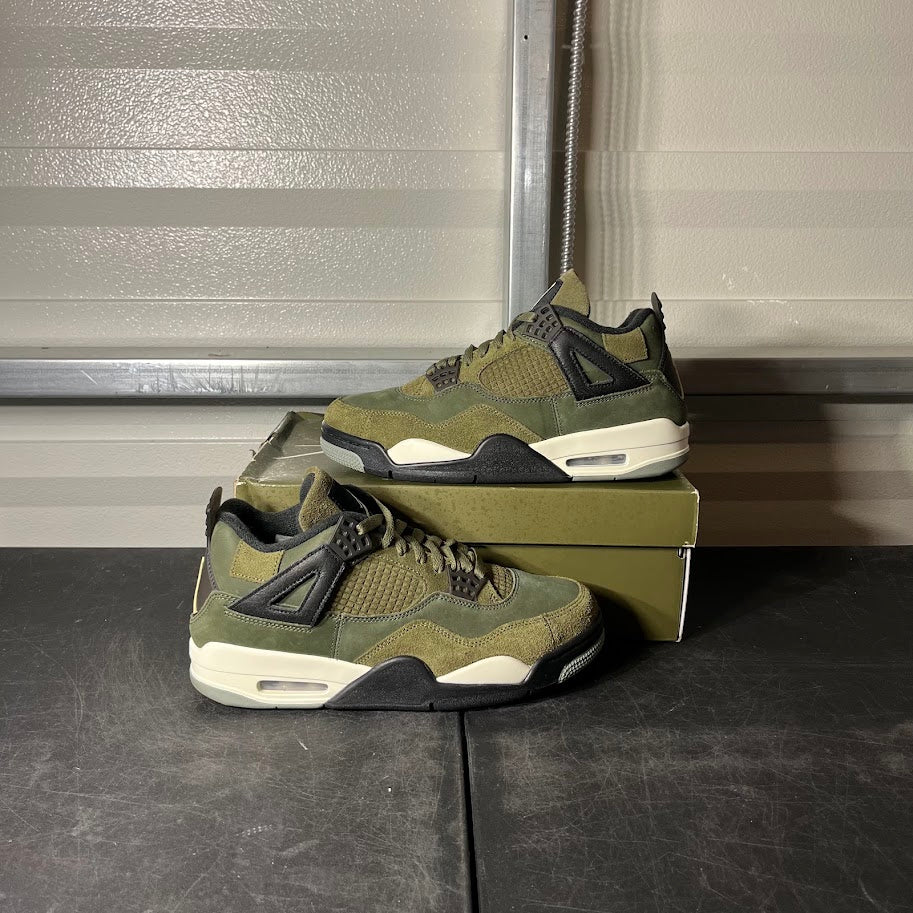Size 9 - AJ 4 Retro Craft Olive Green