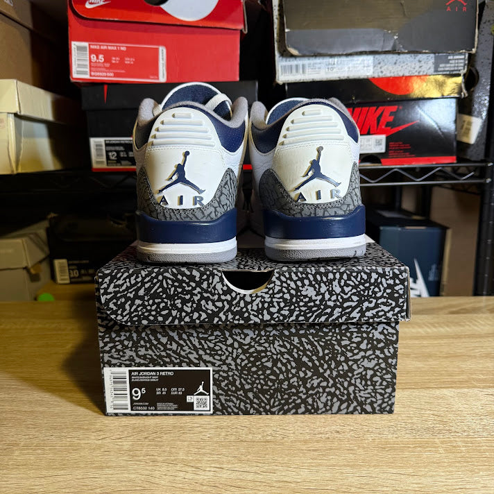 Size 9.5 - AJ 3 Retro Midnight Navy