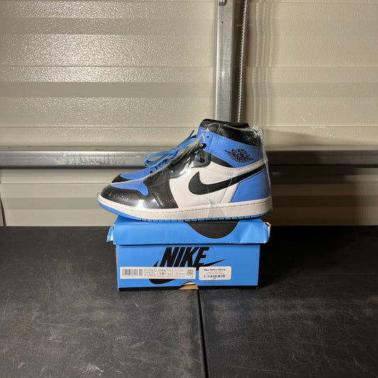 Size 10.5 - AJ 1 Retro High UNC Toe University Blue