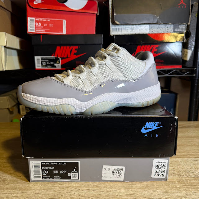 Size 9.5 - AJ 11 Retro Low Cement Grey